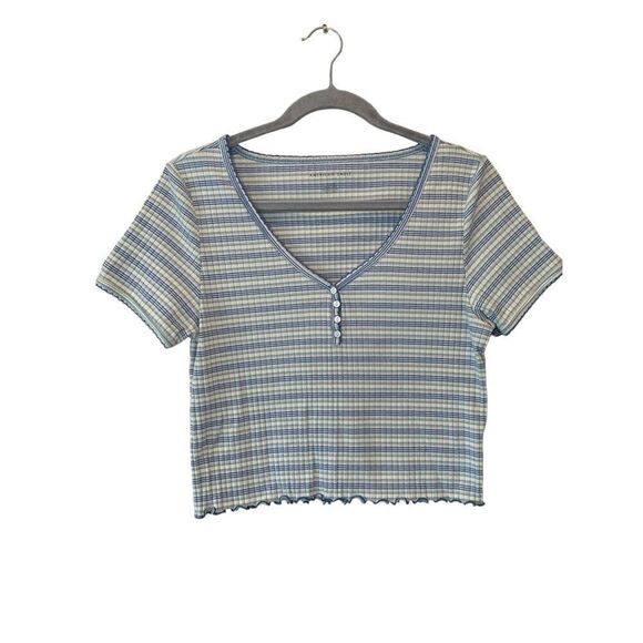 American Eagle Outfitters Cropped Shirt Large - Picture 1 of 5